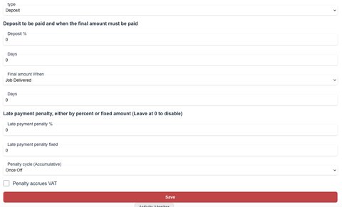 deposit form